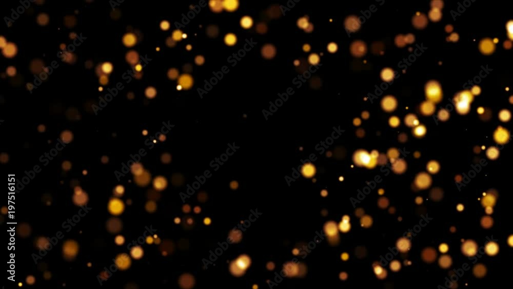 bokeh Abstract golden particles