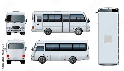 Vector urban passenger mini-bus mock-up