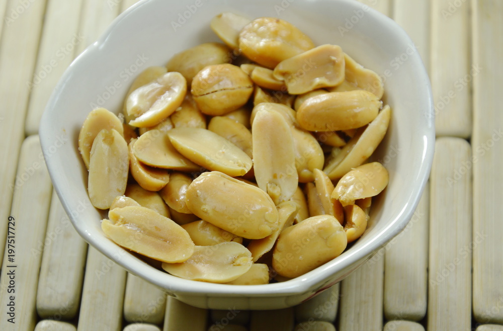 baked salt peanuts on little cup baked salt peanuts on little cup