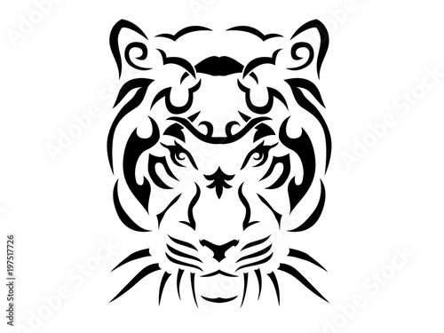 Tribal tiger illustration