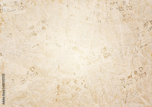 Old grunge newspaper texture background