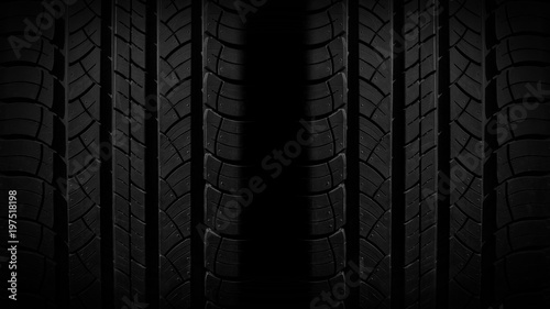 new tire texture in the dark for background