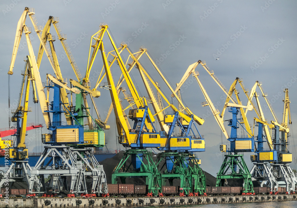 Hafenkräne für Schüttgutverladung,Riga,Lettland