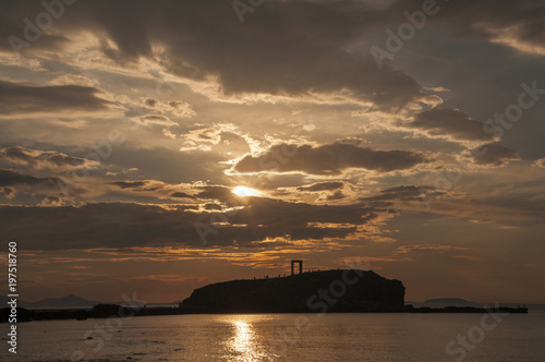 Portara monument at Naxos island in Greece