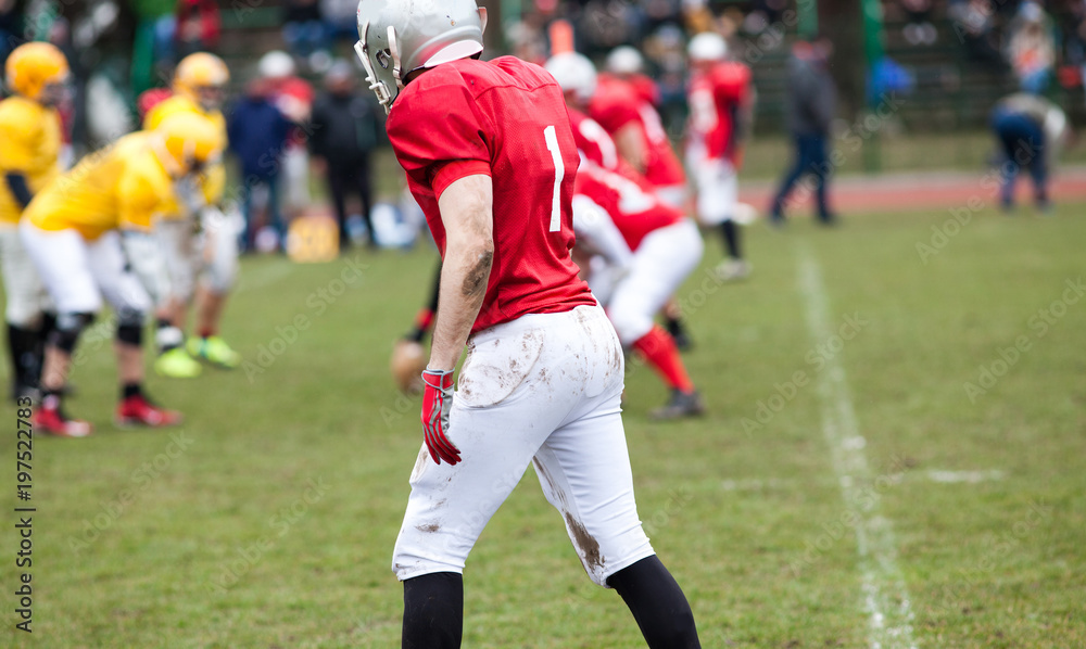 Fototapeta premium american football game - players in action