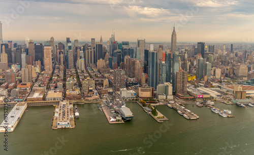 NEW YORK CITY - SEPTEMBER 21, 2015: City skyline and skyscrapers. New York attracts 50 million visitors annually © jovannig