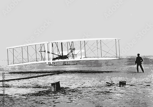 Frères Wright - avion - aviation - invention - inventeur - historique - personnage célèbre photo