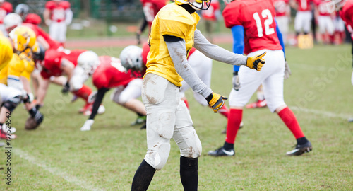 american football game - players in action