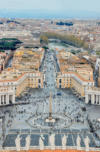 aerial view of Vatican city 
