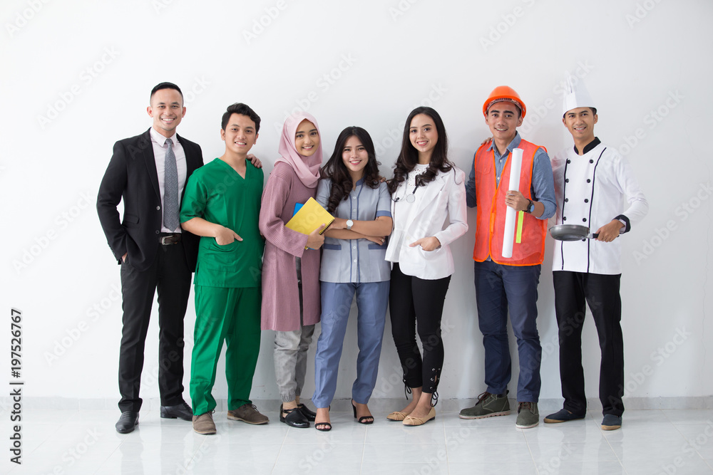 Obraz premium Portrait of various professions
