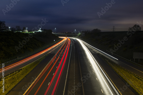 Highway during night time