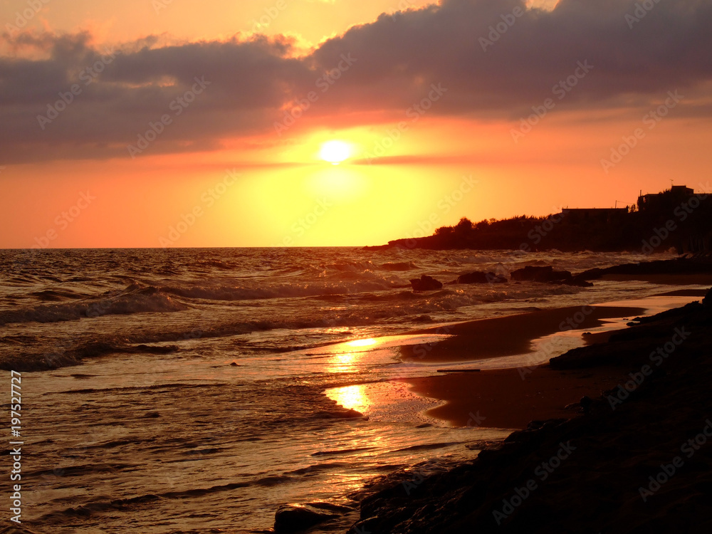Naklejka premium Greek Sunset