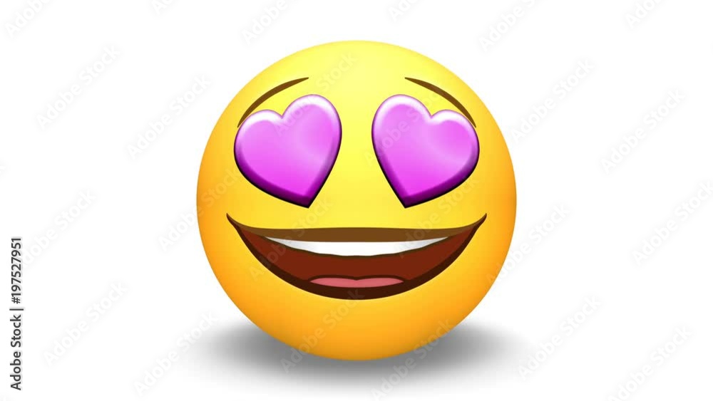 Emoji loop. Happy, love, laugh, wow, neutral, sad, angry faces. An emoticon animates through a range of emotions. White background. Note: All emojis are my own design.