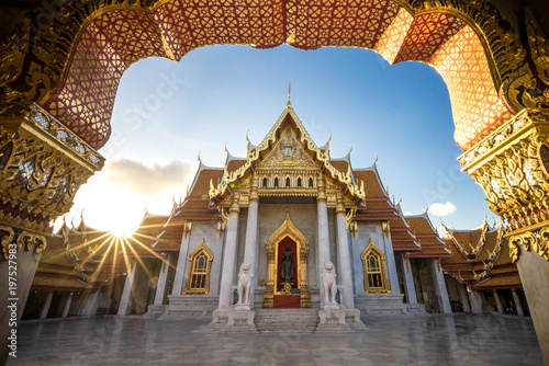 Bangkok City - Benchamabophit  dusitvanaram temple from Bangkok Thailand