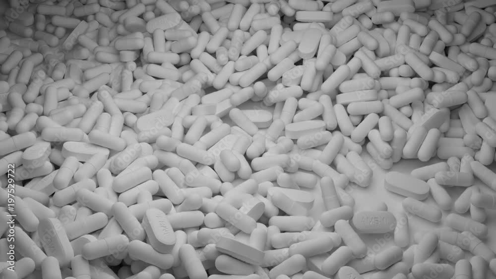 3d rendered medical background. A lot of pills forms abstract shape. Random pills and capsules. Loopable camera panning.
3d rendered medical background. A lot of pills forms abstract shape. Random pills and capsules. Loopable camera panning.