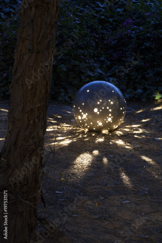 Parc del Centre del Poblenou illumination photo