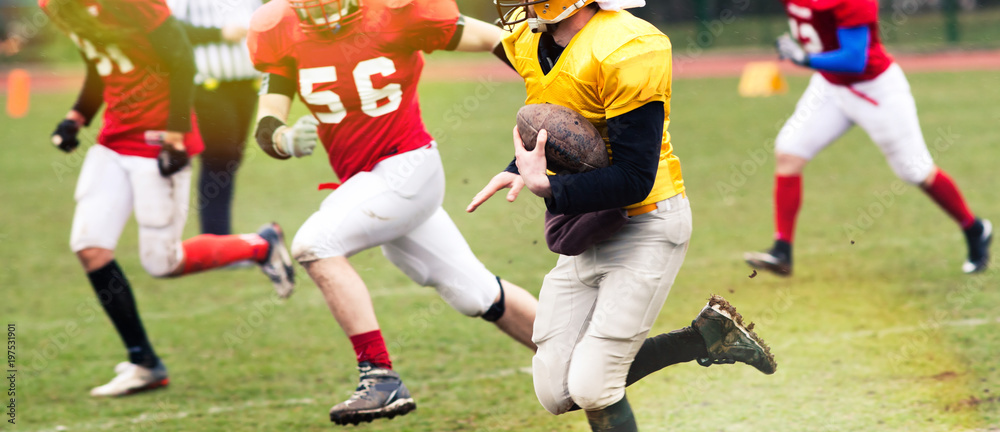 american football game - players in action american football game - players in action