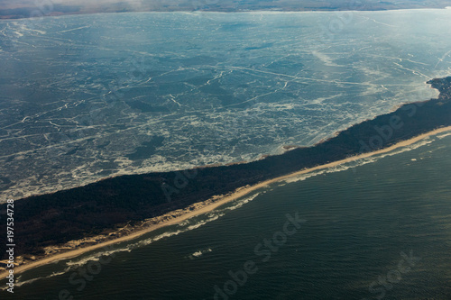 Wallpaper Mural Aerial view of Curonian Spit at winter Torontodigital.ca