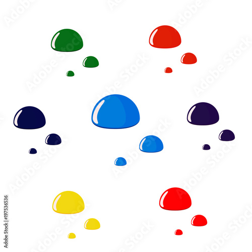Paint drops. Vector