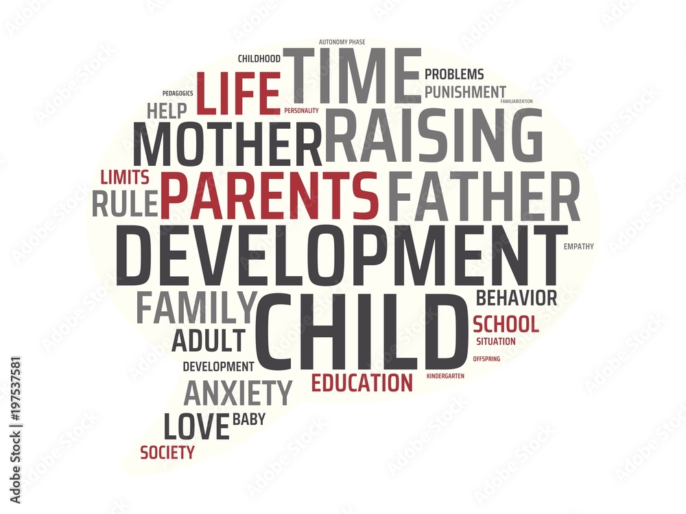 DEVELOPMENT - image with words associated with the topic RAISING CHILDREN, word, image, illustration DEVELOPMENT - image with words associated with the topic RAISING CHILDREN, word, image, illustration