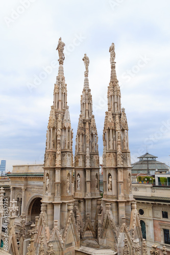 Milan Cathedral, Duomo di Milano, view. Famous Italian landmark © elleonzebon