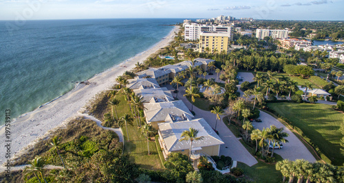 Aerial view of Naples Beach, Florida photo
