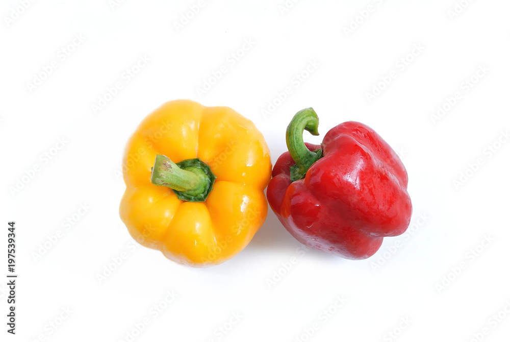 Fresh bell pepper isolated on white background. Fresh bell pepper isolated on white background.