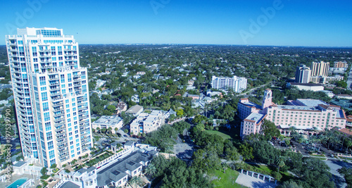 Aerial view of St Petersburg skyline, Florida photo