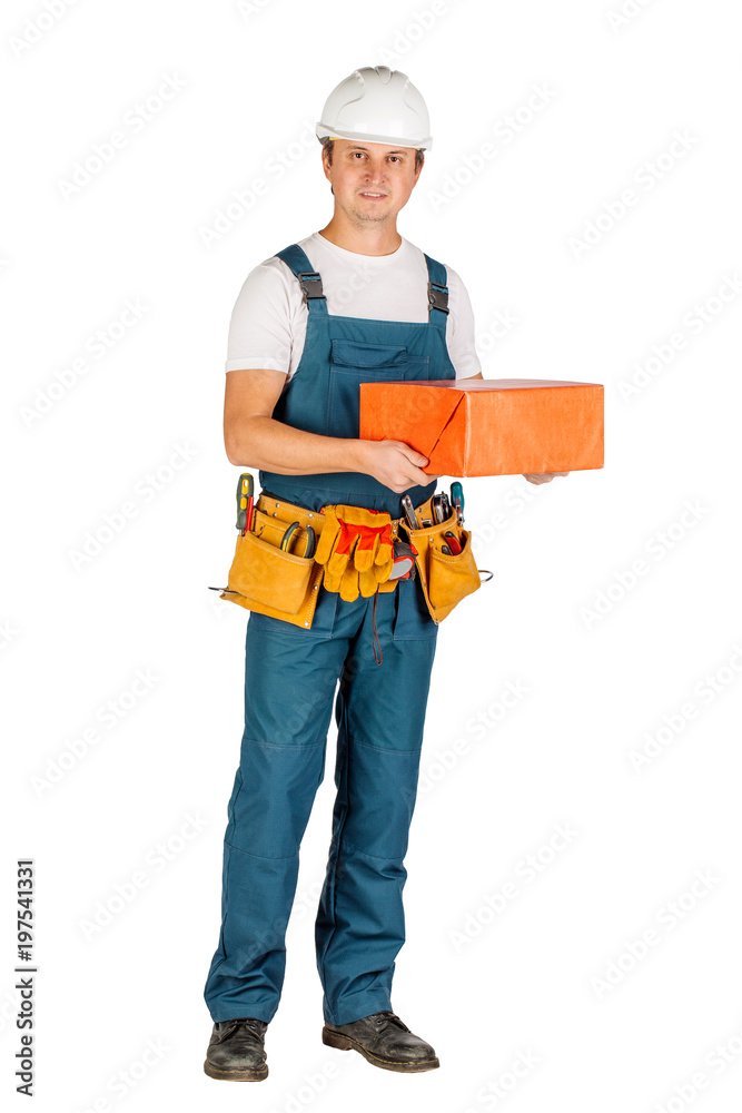 male builder or manual worker in helmet over white wall background. repair, construction, building, people and maintenance concept male builder or manual worker in helmet over white wall background. repair, construction, building, people and maintenance concept