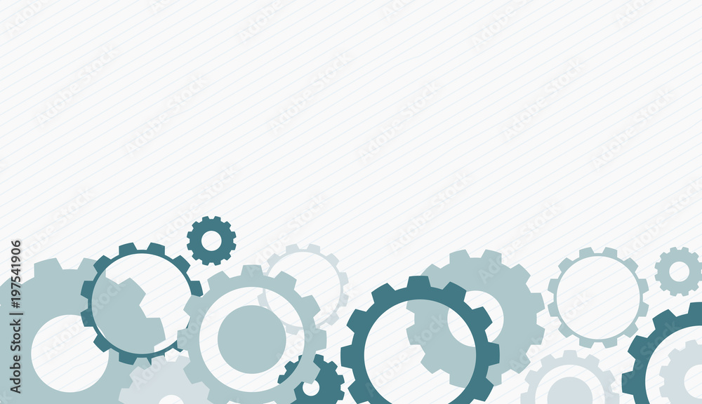 Background design with gray and blue gears Background design with gray and blue gears