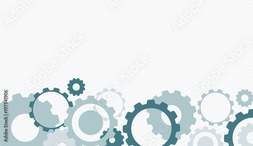 Background design with gray and blue gears