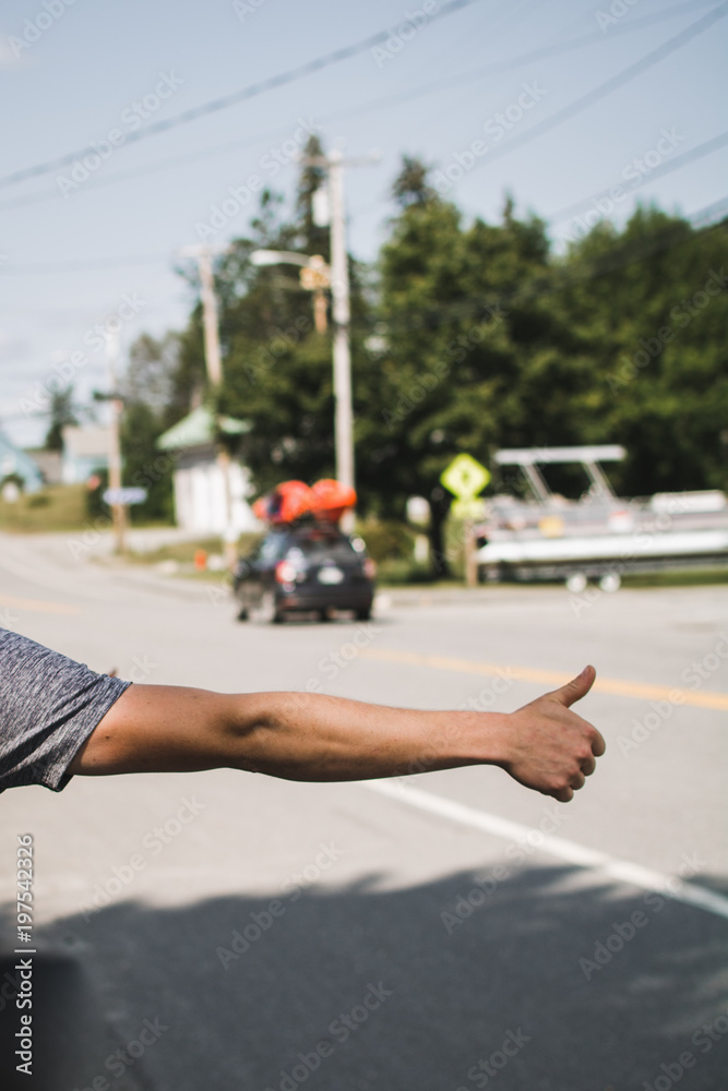 Hitchhiking Backpacker Hitchhiking Backpacker