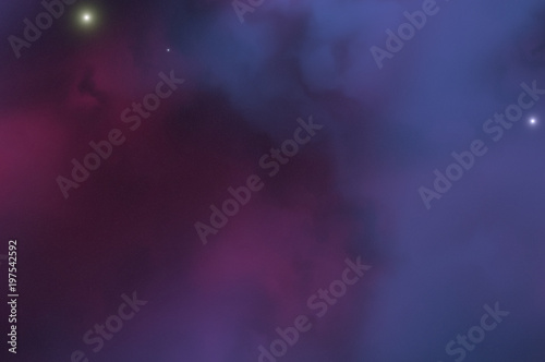 Colorful space nebula. Illustration, for use with projects on science, and education. Plasmatic nebula, deep outer space background with stars. Universe filled with stars, nebula and galaxy photo