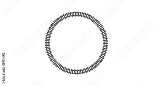 locomotive railroad track frame railway train transport border icon