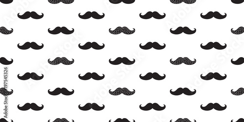 mustache seamless pattern vector isolated wallpaper background graphic © CNuisin