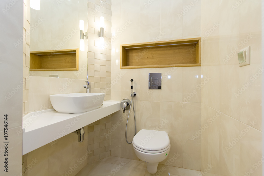 A bathroom in a new apartment A bathroom in a new apartment