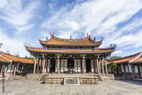 Courtyard of the Temple of Confucius in Taipei, Taiwan (Asia)