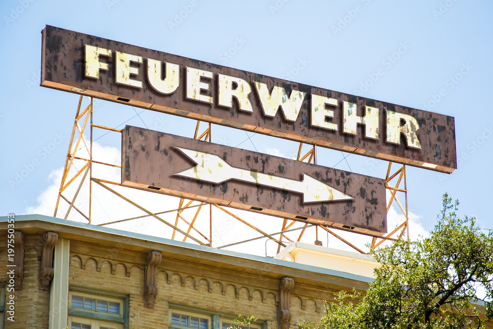Obraz premium Schild 295 - Feuerwehr