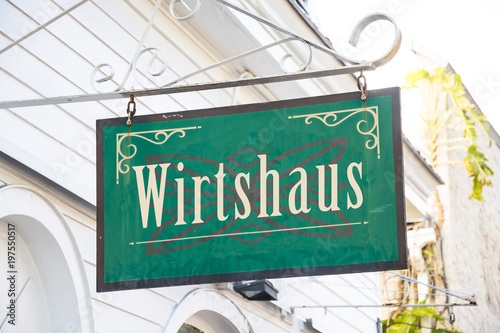Fototapeta Naklejka Na Ścianę i Meble -  Schild 266 - Wirtshaus