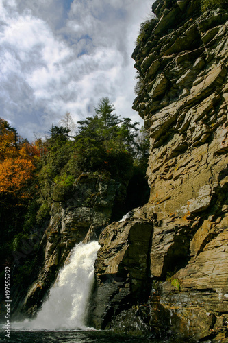 Early fall at Linville Falls in North Carolina
