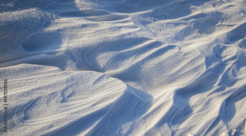 Fototapeta premium Snowdrifts in field