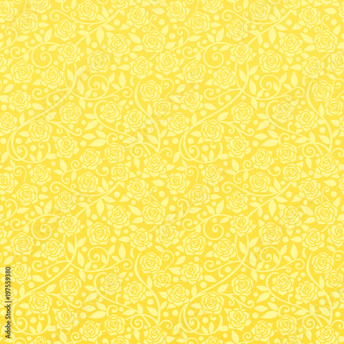 黄色 花唐草 ウエディング・エステ用 広告背景