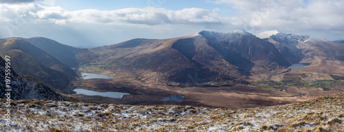 Картината върху платно Panoramic view of mountain range on the Dingle Peninsula in County Kerry, Irelan