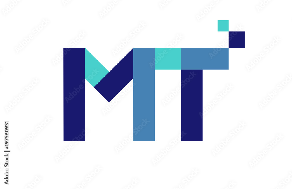 MT Digital Ribbon Letter Logo MT Digital Ribbon Letter Logo