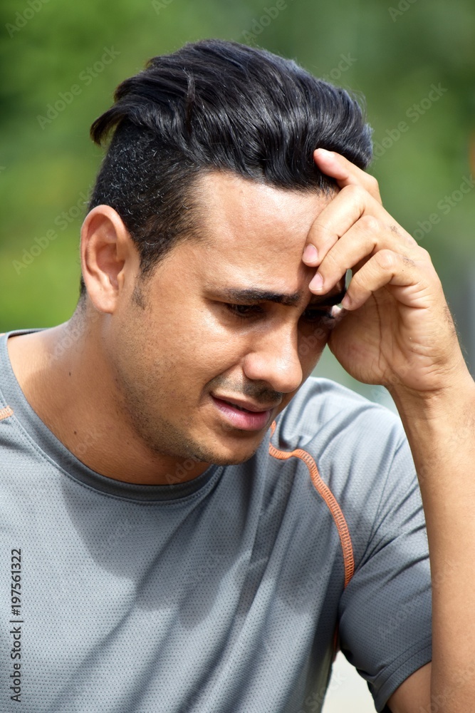 Tearful Male Athlete Tearful Male Athlete