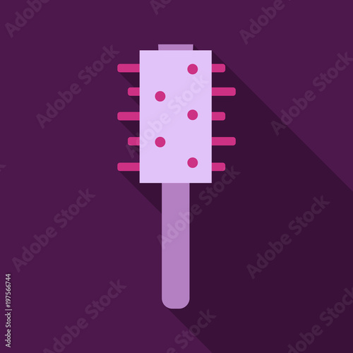Fashion equipment of hairbrush for hair, of comb, vector isolated on background, Hairdresser style accessories, hairdryer