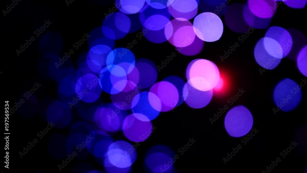 Movement of blurred lights in the darkness of the night Movement of blurred lights in the darkness of the night