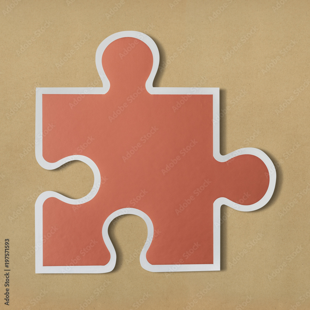 Obraz premium Jigsaw puzzle piece strategy icon