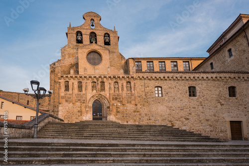 Famous monastery San Salvador de Ona in Burgos province, Spain.