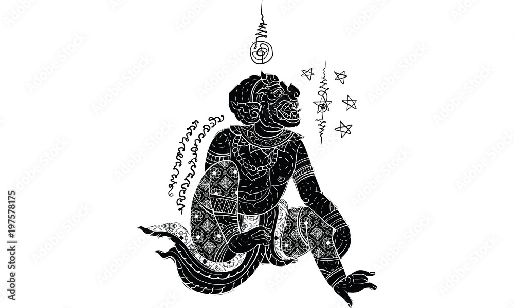 Tattoo Art Design Of Lord Rama Ravana And Hanuman Collection Stock  Illustration - Download Image Now - iStock